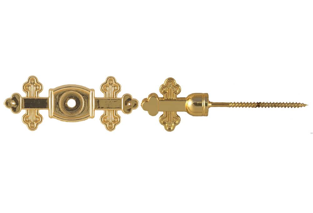 FLEUR CROSS ESCUTCHEON AND THUMBSCREW